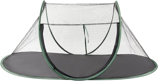 Outdoor Cat Enclosures, Portable Cat Tent for Bearded Dragon, Dogs and Small Animals, Cat Outdoor Tent with Foldable Bag(Dark Green)