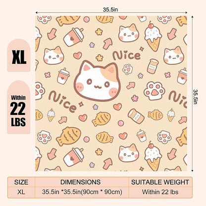 35.5" Cat Grooming Wrap Cat Wrap for Cutting Nails Cat Restraint for Nail Clipping Cat Swaddle Wrap Cat Burrito Wrap XL(Within 22lbs) Anti-Scratch Anti-Escape Multifunctional Pet Tool