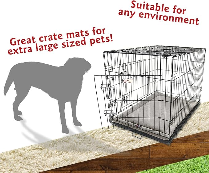Majestic Pet Orthopedic Memory Foam Dog Crate Mat - Plush Pet Bed Pad for Crates & Kennels | USA Crafted | 48"x30" Villa Vintage