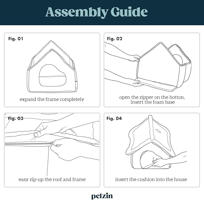 Cat Houses for Indoor Cats - Large Cat Cave Bed with Removable Support Foam and Washable 2-Side Mat - Covered Cat Bed for Cat Hideaway - Enclosed Cat Hideout for Kitten and Small Pet, Grey