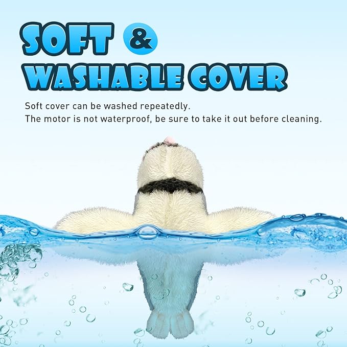 Cat Toys, Flapping Wings Penguin, No Flying, Chirping Bird Interactive Catnip Toy for Kitten or Small Dogs, Touch Activated, Rechargeable