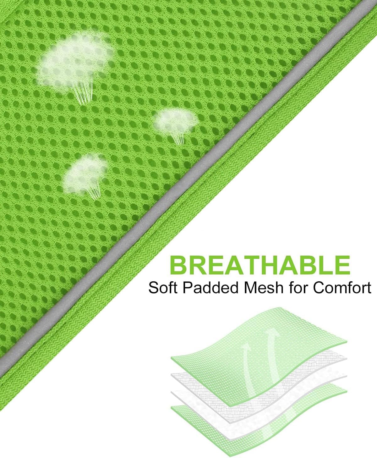 Joytale Small Dog Harness, Breathable Mesh Step-in Vest, Reflective Soft Padded Harnesses for Medium Dogs, Green, XL