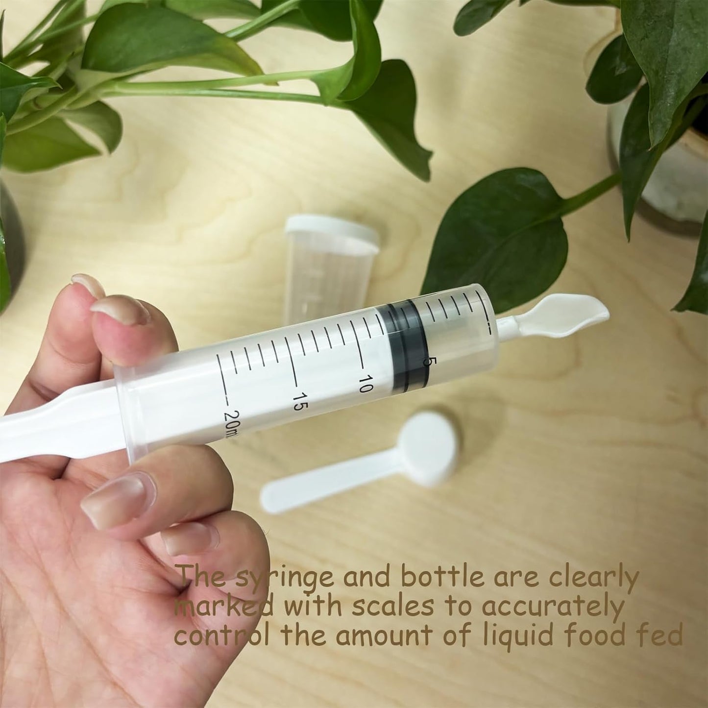 8 PCS Small Pet Feeding Syringe Sets, Baby Bird Feeding Syringe for Cats, Dogs Other Small Animal (Syringes, Milk Container, Spoons and Powder Spoons)