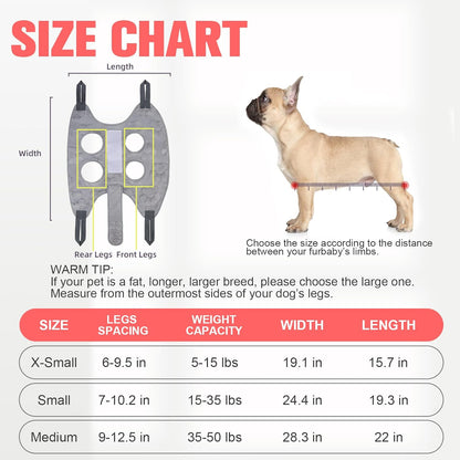 PAWCHIE Dog Grooming Hammock Harness for Dogs & Cats with Pet Nail Clipper Trimmer,Cat Hanger Sling for Trimming Clipping Nails,Warm Plush Dog Hammock Restraint Bag for Small Medium Large Dogs,Grey XS