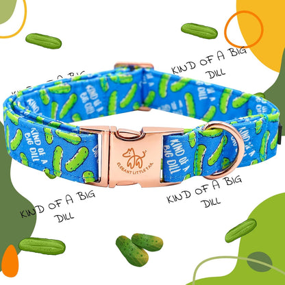 Elegant little tail Dog Collar, Blue Bear Pattern Pet Collar Durable Cute Dog Collars Male or Female Pet Gift Adjustable Dog Collar for Small Dogs