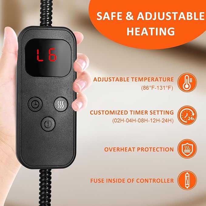 Heated Cat House for Indoor Cats - Heated Cat Bed Cave with Fluffy Ball and Scratch Pad, Foldable Cat Hideaway, Covered Cat Bed for Large Cats Kittens Small Pet