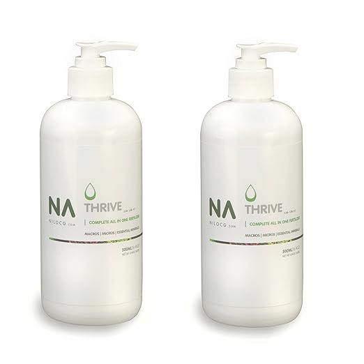 Thrive Aquarium Liquid Plant Fertilizer – All in One Planted Tank Plant Food - Two(2) 500ml Bottles