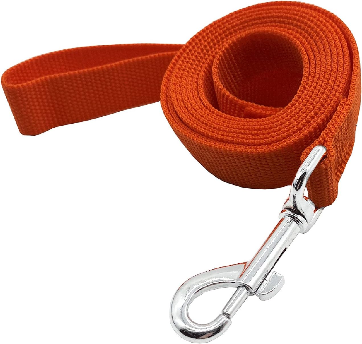 Nylon Dog Training Leash, Traction Rope, 4/5/6 Feet Long, 3/4 Inch 1 Inch Wide, for Small and Medium Dogs (1'' x 5 FT, Orange)