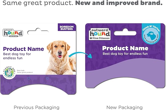 Outward Hound Lil' Snoop Interactive Treat Dispensing Dog Toy, Puzzle Ball Slow Feeder for Small to Medium Dogs, Mint-Scented for Mental Stimulation & Boredom Relief, BPA-Free, 3.9-Inch, Purple