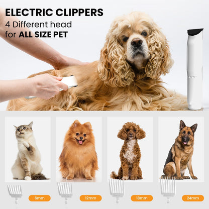 FurCare Pro 3-in-1 Grooming Kit with Vacuum Suction (99%), Dryer, and Professional Clippers. Includes Tools for Efficient Pet Grooming, 4L Dust Cup, Low Noise. Ideal for Dogs, Cats & More!