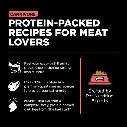 Go! Solutions Carnivore, Grain-Free, Protein Rich Dry Cat Food, Salmon and Cod Recipe, 16 lb Bag