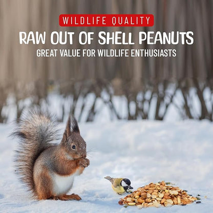 Premium Quality Raw Out of Shell Peanuts - 3 Pound - Shelled Peanuts for Birds – Wildlife Quality - Food for Squirrels, Deer, Birds, and Other Wildlife Animals – Grown in The USA