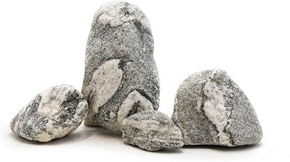 Aquarium Rocks Silver Seiryu Rock 5lb Natural Stone for Fish Tanks, Terrariums, Bonsai, Garden Decoration, Micro Landscapes & Reptile Terrariums(2-5inch 4-5Pcs)