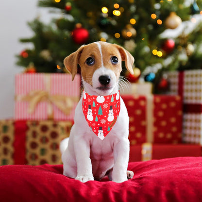 ADOGGYGO Christmas Dog Bandana, Snowman Santa Pet Scarf, Premium Durable Fabric, Adjustable Fit Christmas Bandanas for Small Dogs Pets (Small)