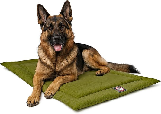 Majestic Pet Orthopedic Memory Foam Dog Crate Mat - Plush Pet Bed Pad for Crates & Kennels | USA Crafted | 48"x30" Villa Fern