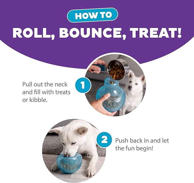 Outward Hound Large Snoop Interactive Treat Dispensing Dog Toy, Puzzle Ball Slow Feeder for Medium to Large Dogs, Mint-Scented for Mental Stimulation & Boredom Relief, BPA-Free, 5-Inch, Blue