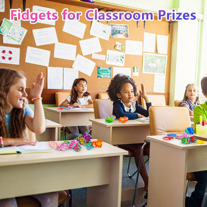 Pop Fidget Toys Bulk Its Party Favors for Kids 30 PCS Cute Fish Mini Pop Keychain It Sensory Fidget Toy Pack Fidgets for Classroom Prizes for Students Kids Carnival Prizes Birthday Goodie Bag Stuffers