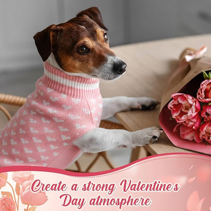 Sanwuta 3 Pieces Thanksgiving Christmas Valentines Day Dog Sweaters Sets Pumpkin Turkey Santa Puppy Dog Clothes Pet Knitwear for Puppy Doggie Cat Pet Costume(Medium)