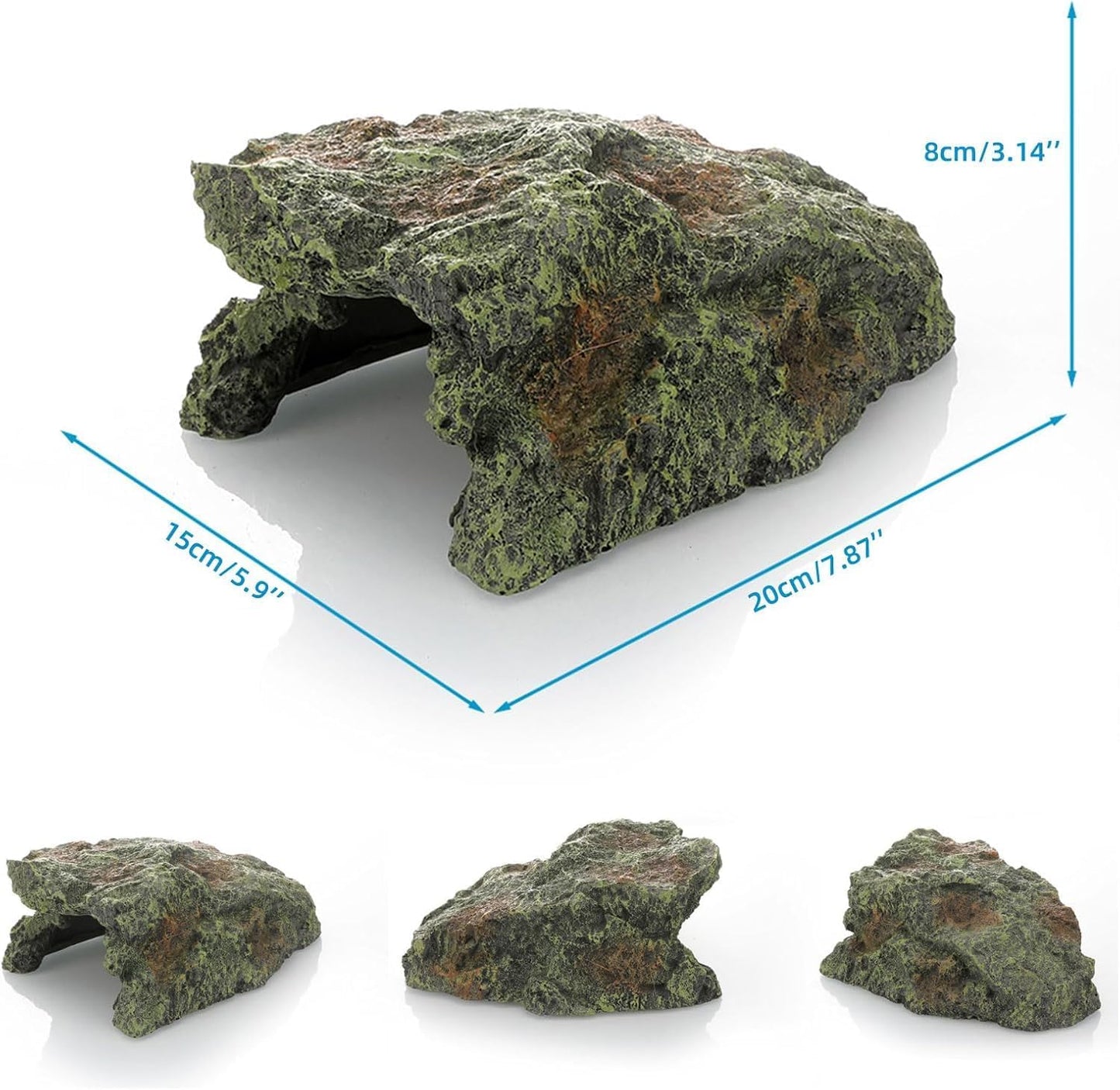 Bearded Dragon Reptile Hideout Cave,Natural Habitat Decor for Bearded Dragon, Leopard Gecko, Lizards Turtles,Terrarium Tank Accessories