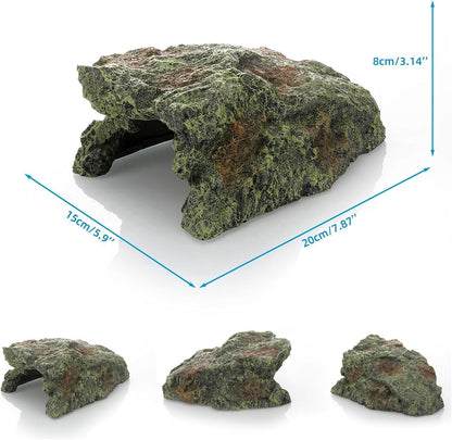 Bearded Dragon Reptile Hideout Cave,Natural Habitat Decor for Bearded Dragon, Leopard Gecko, Lizards Turtles,Terrarium Tank Accessories