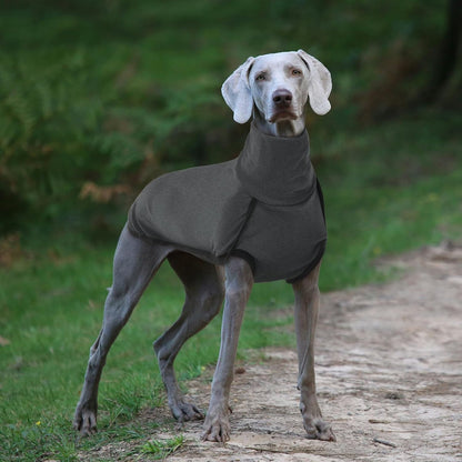 ROZKITCH Soft Dog Sweater Pullover Pajamas, Pet Windproof Warm Cold Weather Jacket Vest Cozy Jumpsuit Apparel Outfit Clothes for Walking Hiking Travel Sleep Black M