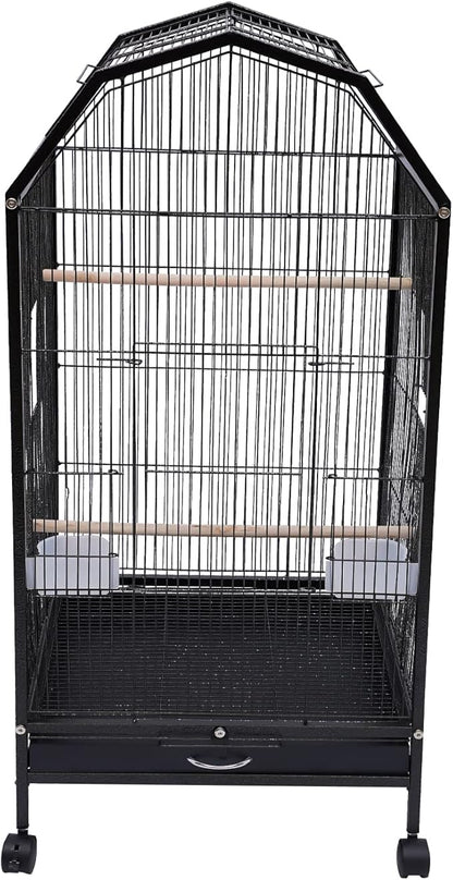 Bird Cage, Metal Pet Bird Flight Cages Large Finch Bird Cage with Stand for Parrots Cockatiels Conure Budgie Canary Finch Lovebird