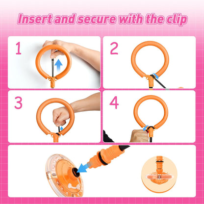 Flooyes Skip Ball for Kids, Ankle Skip Ball Toy with Counter, Timer and Cal Calculator, Girl Birthday Gifts for Age 6 7 8 9 10+, Rechargeable Colorful Flash Wheel Skip Ball for Girls Women