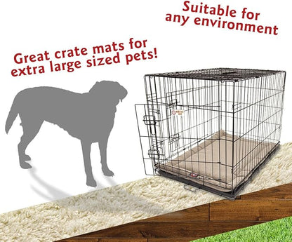 Majestic Pet Orthopedic Memory Foam Dog Crate Mat - Plush Pet Bed Pad for Crates & Kennels | USA Crafted | 48"x30" Villa Pearl