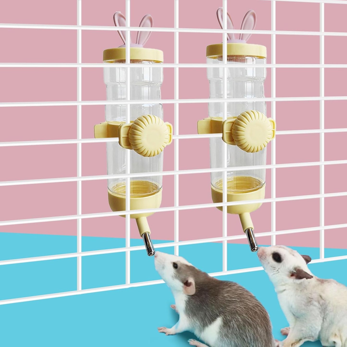 Large Capacity 950ml Hamster Water Dispenser,Small Animal Water Bottle Automatic Bottle Dispenser Large Capacity for Rabbits, Guinea Pigs, Hamsters, Ferrets, Chinchillas, Hedgehogs & Rodents