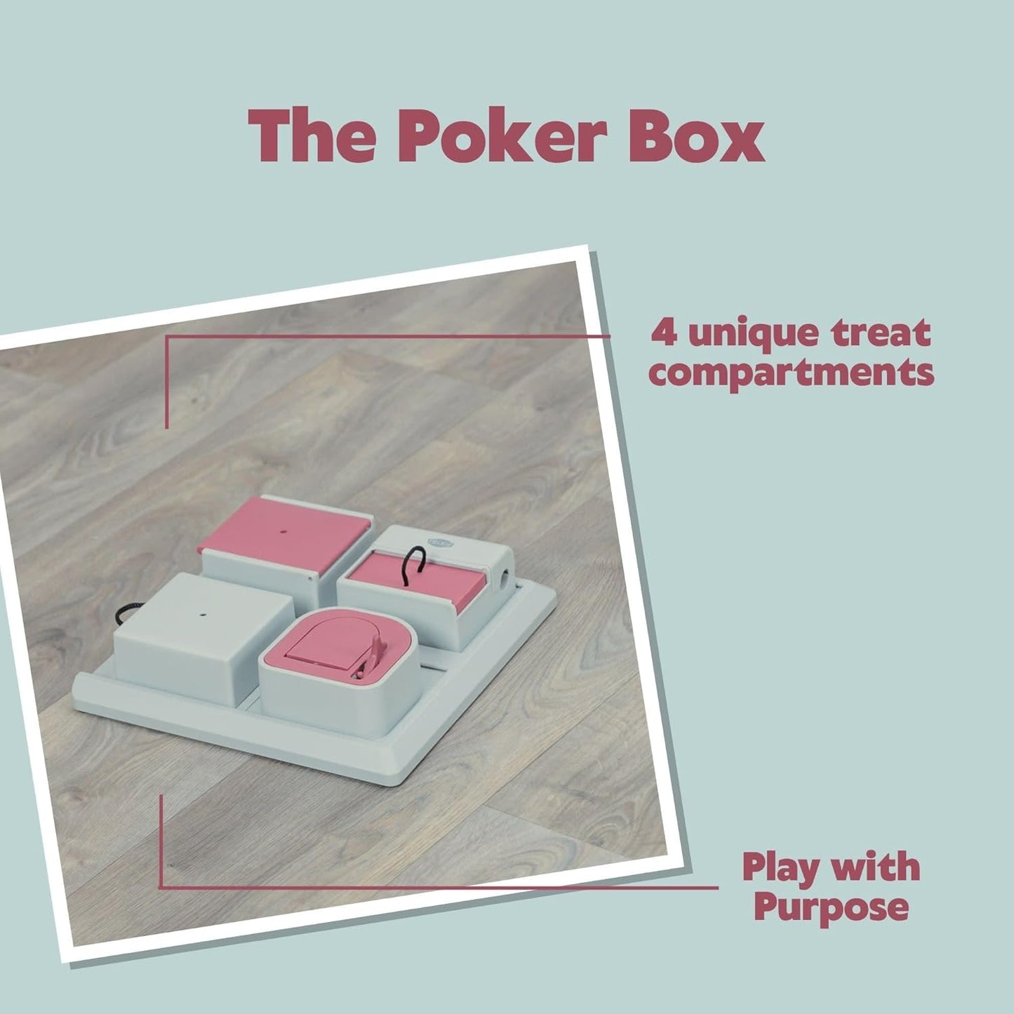TRIXIE Cat Activity Poker Box Strategy Game, Slow Feeder, Interactive, Treat Toy,All Breed Sizes