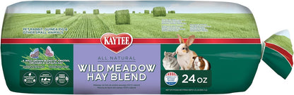 Kaytee All Natural Timothy Hay Wild Meadow Hay Blend for Guinea Pigs, Rabbits & Other Small Animals, 24 Ounce