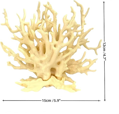 Fish Tank Decorations,Aquarium Corals Decoration, Aquarium Ornaments, Fish Tank Coral, Aquarium Corals Decoration, Fish Decorations for Aquarium (Yellow, Medium)