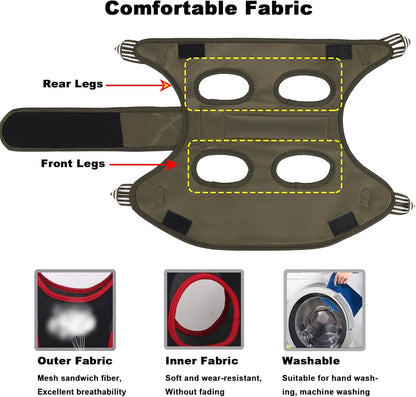 Cat Grooming Hammock Harness for Small Dogs,Pet Hammock Restraint Bag,Dog Grooming Sling for Trimming Nail and Ear/Eye Care(XS Size,Green)