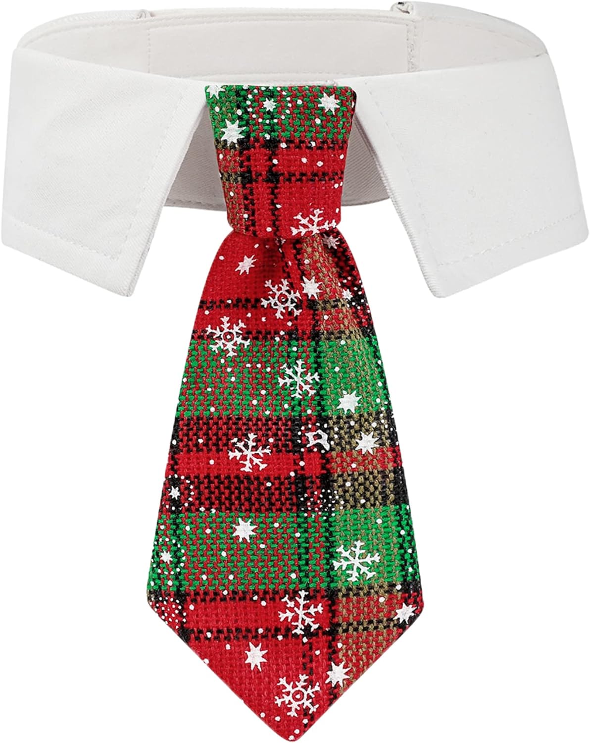 ADOGGYGO Christmas Dog Necktie Pet Tuxedo Christmas Dog Neck Tie Collar with Red Green Plaid Tie for Small Medium Large Dogs Pets (Medium, Red & Green)