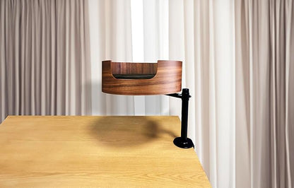 Desk Nest® Cat Desk Bed – Space-Saving, Elevated Bed for Cats – Keeps Desks Clear, 360° Adjustable, Supports 25 lbs – Secure, Stylish and Durable – Perfect for Home Office – Walnut Wood Finish