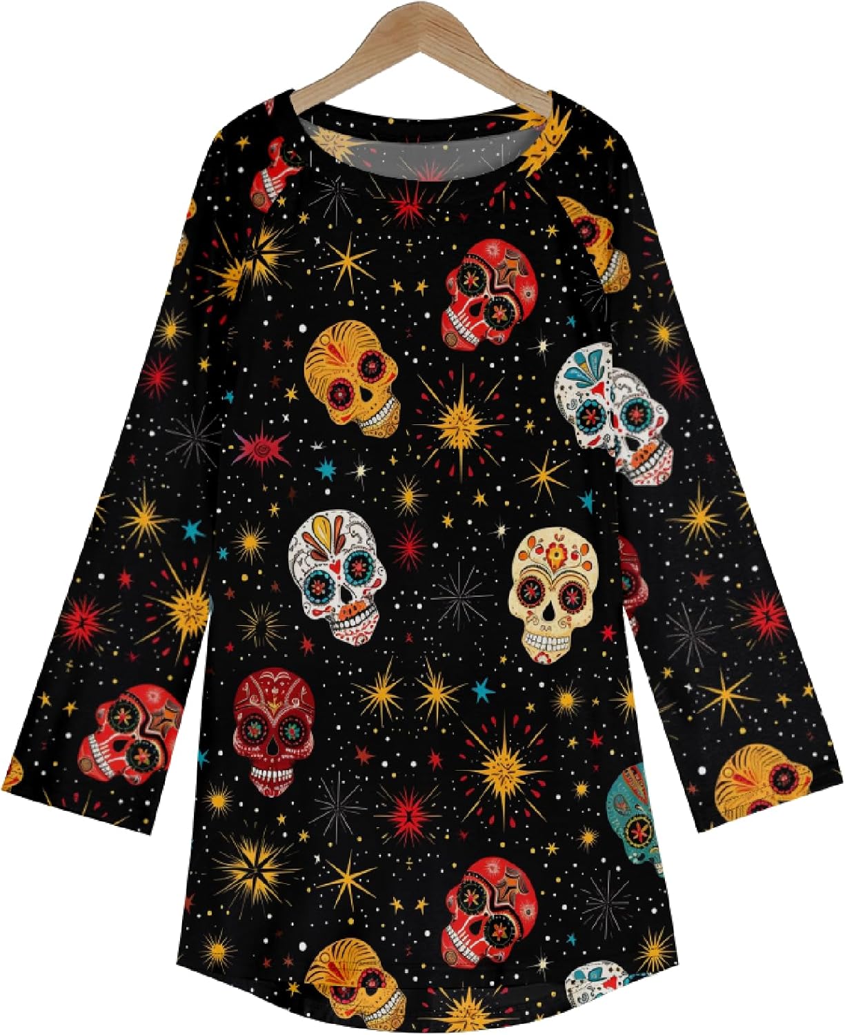 MARSVOVO Women Novelty Graphic Plus Size Sweater Crewneck Long Sleeve Cute Printed Loose Fit Casual Fall Sweaters Top