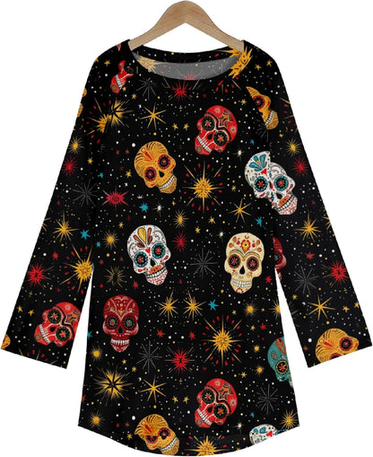 MARSVOVO Women Novelty Graphic Plus Size Sweater Crewneck Long Sleeve Cute Printed Loose Fit Casual Fall Sweaters Top