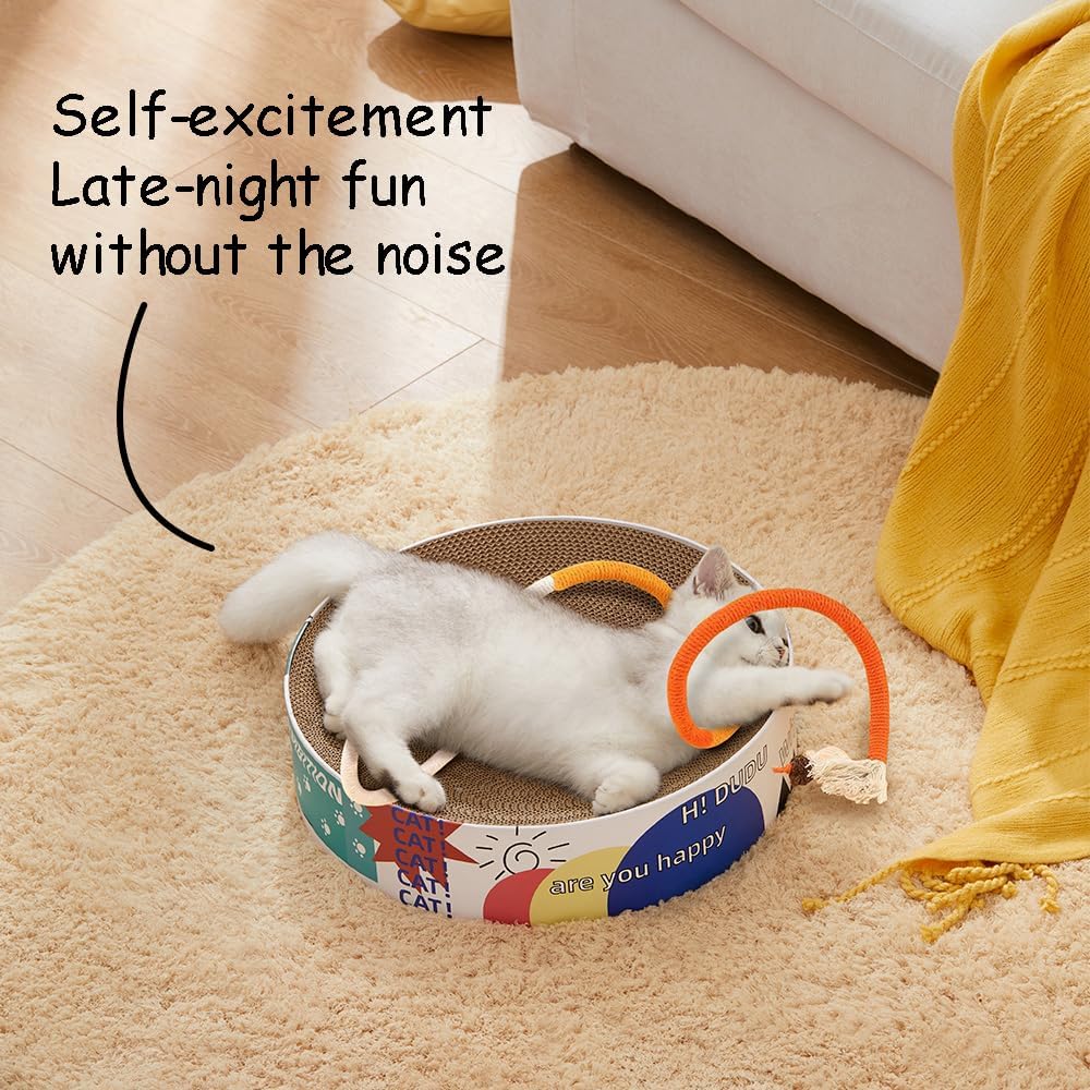 PAZ'S GIFT Cat Chew Toys - Kick & Rope Toys for Indoor Cat Interaction & Teething - 3 Pack