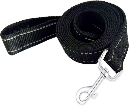 Reflective Dog Leash 4Ft /5 Foot /6 Feet Long, 1 Inch Wide, for Small and Medium Dogs