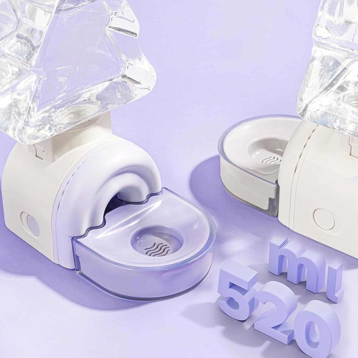 mini&moe Rabbit Water Dispenser - 17.6oz Guinea Pig Water Bottle No Drip for Cage Automatic Gravity Silent Hanging Bunny Water Dispenser with Floating Bowl for Hamster, Gerbils, Ferret, Chinchilla