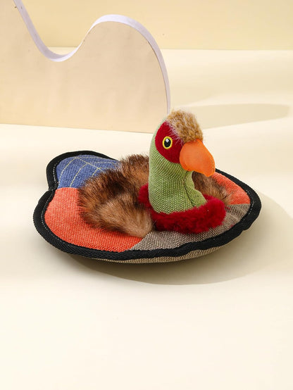 Frisbee Duck Dog Toys, Squeaky Dog Toys for Aggressive Chewers, Funny Dog Stuffed Animals Chew Toy, Indestructible Dog Toy for Puppy Small Medium Large Dogs