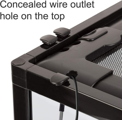 REPTI ZOO 67Gallon Reptile Large Terrarium Upgrade Glass Front Opening Tank Sliding Door with Screen Ventilation Reptile Terrarium About 48" x 18" x 18"(Knock-Down)