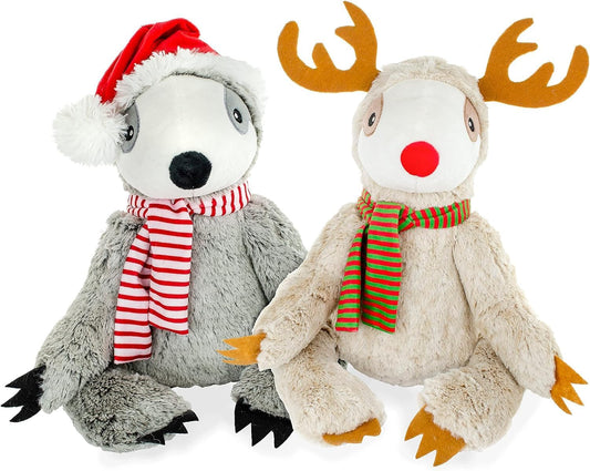 Giftable World 7" Holiday Sloth with Honker - 2 Pack
