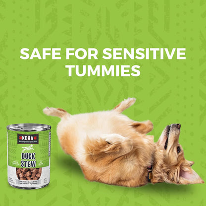 KOHA Minimal Ingredient Duck Stew for Dogs, High Protein Limited Ingredient Dog Food, 12.7oz Cans (Case of 12)