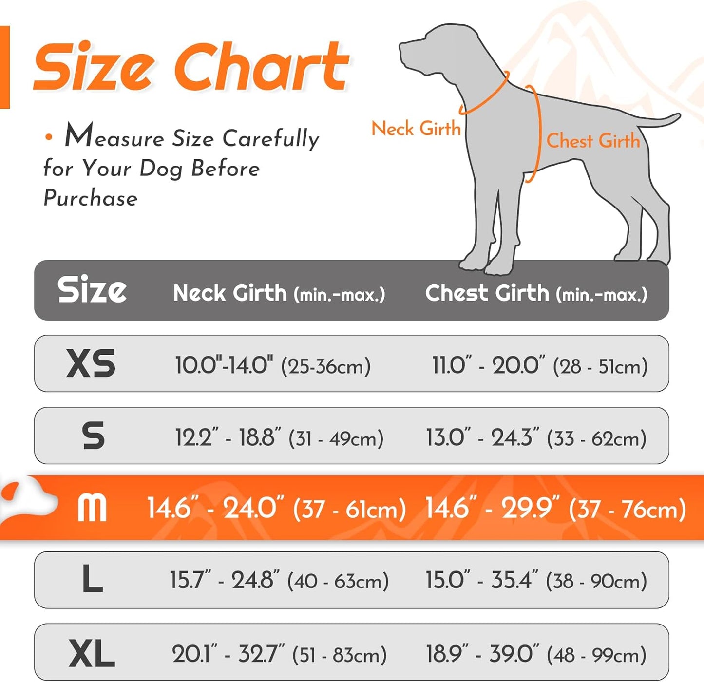 Eagloo Dog Harness Medium Sized Dog, No Pull Service Vest with Reflective Strips and Control Handle, Adjustable and Comfortable for Walking, No Choke Pet Harness with 2 Metal Rings, Orange, M