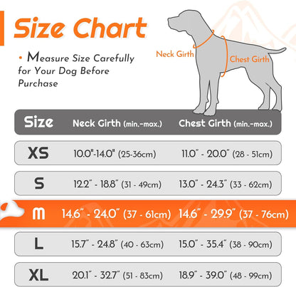 Eagloo Dog Harness Medium Sized Dog, No Pull Service Vest with Reflective Strips and Control Handle, Adjustable and Comfortable for Walking, No Choke Pet Harness with 2 Metal Rings, Orange, M