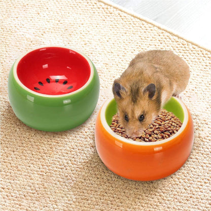 Hamiledyi 2PCS Hamster Bowl,Ceramic Food Water Feeding Dish for Guinea Pigs Gerbil Mouse Rat Chinchilla Hedgehog Sugar Glider