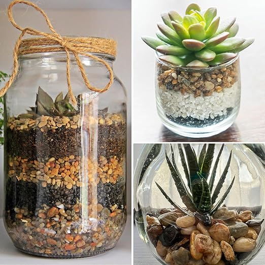 5LB Decorative River Rocks Gravel - 2/5/'' Mixed Color Gravel for Vase Filling, Flower Pot Paving. Gravel for Garden Decoration,Landscaping,Aquarium Aquascape Gravel, Fish Tanks Gravel.