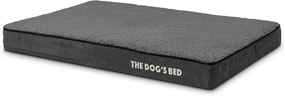 The Dog’s Bed Orthopedic Memory Foam Dog Bed, Large Grey Plush, Pain Relief for Arthritis, Hip & Elbow Dysplasia, Post Surgery, Lameness, Supportive, Calming, Waterproof Washable Cover