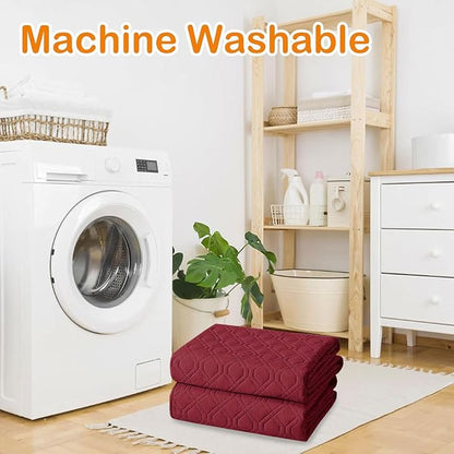 hyha Waterproof Dog Bed Blanket, Soft Pet Blankets, Waterproof Couch Cover for Dogs, Reversible Sofa Covers Washable for Furniture (68x82 Inch, Wine Red/Beige)